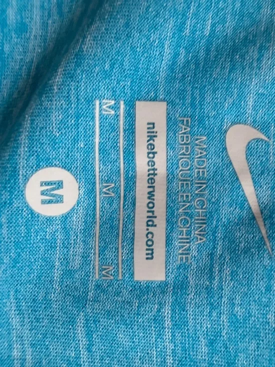 Nike Dri Fit Blue Green Workout Top Size M - Picture 3 of 6